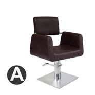 棕色 吧椅 皮革 平底 方盘 A款 Bb_018 剪发椅－芭本－